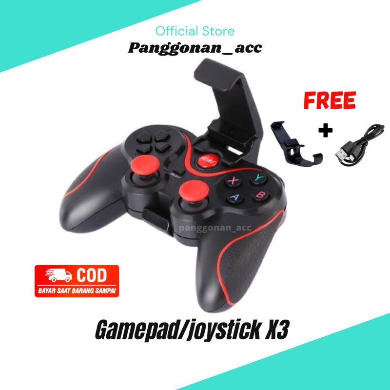 Gamepad X3 bluetooth &amp; wireless Original joystick PC dan android