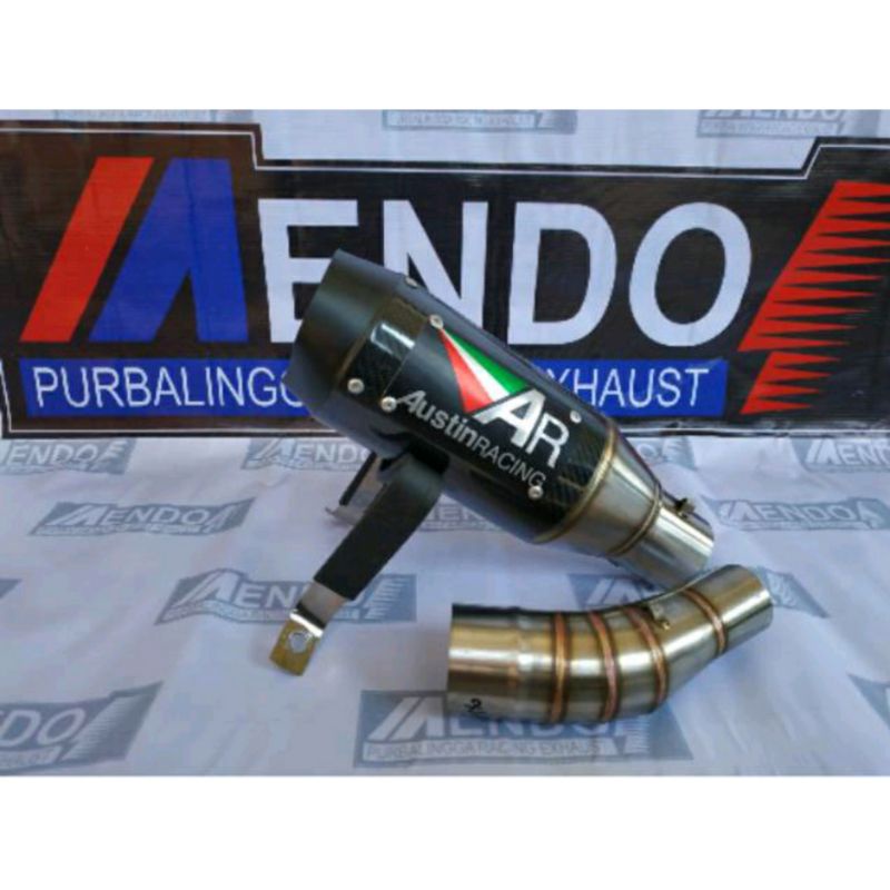 Knalpot Racing AUSTIN RACING Slip On Ninja 250 New Karbu Fi Mono