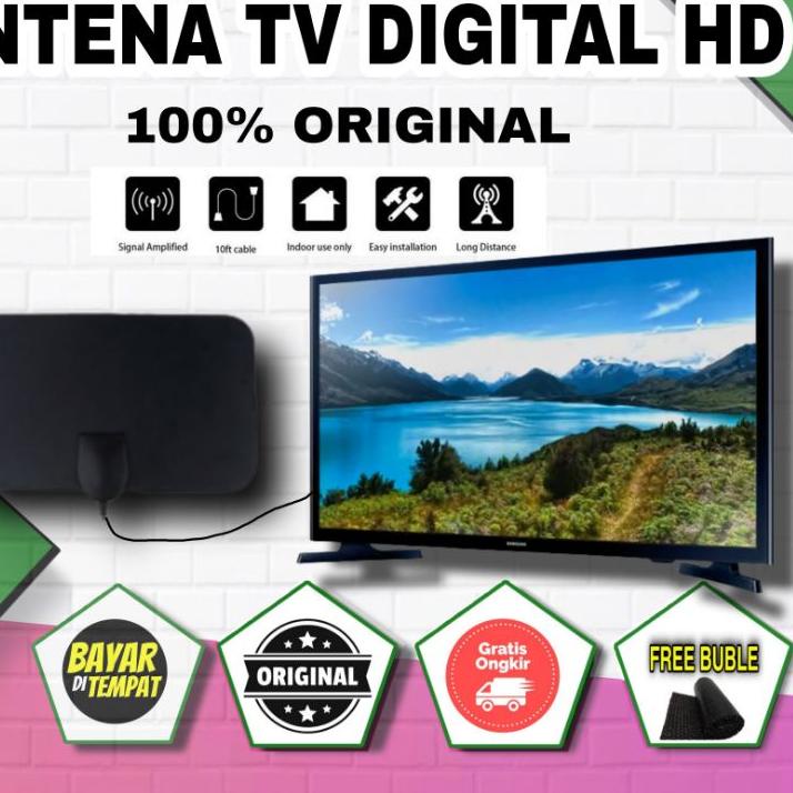 ✯ Antena Tv Digital Original 100% Penguat Sinyal tv Digital Antena TV Indoor Antena Tv led Outdoor ✹