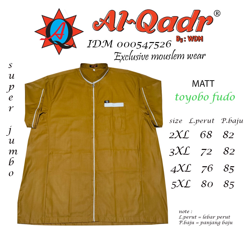 Baju Koko Pria BIG SIZE Terbaru Lengan Pendek Al qadr / AB Alkahfi Bareno Katun COD