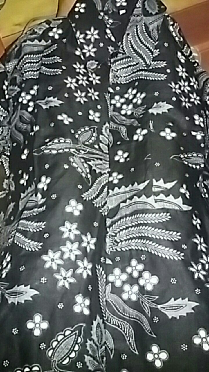 Kemeja Batik Pria Lengan Panjang Size M L Xl Xxl  Bswart Batik Hrb026 Kenongo Hem Panjang Pada