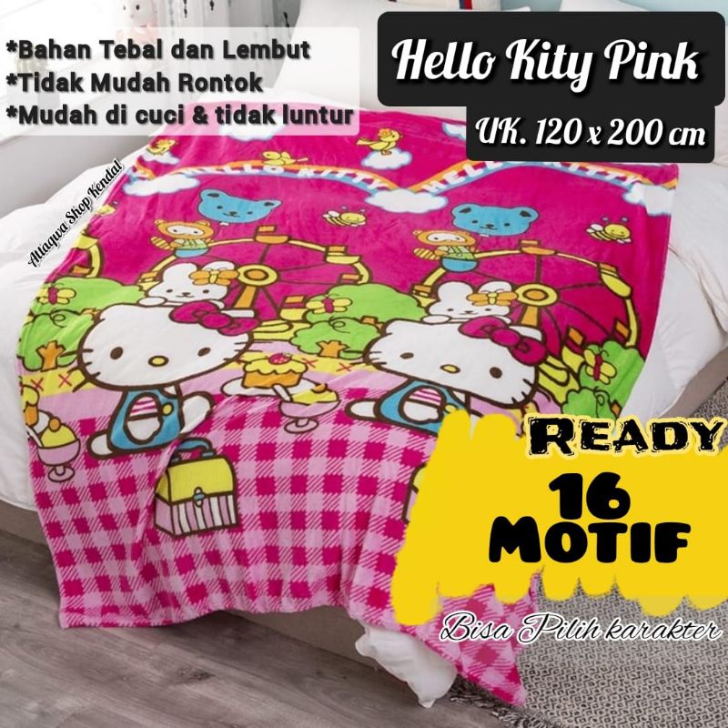 Selimut Bulu Motif Selimut Karakter Anak Lembut Tebal Murah dan Berkualitas