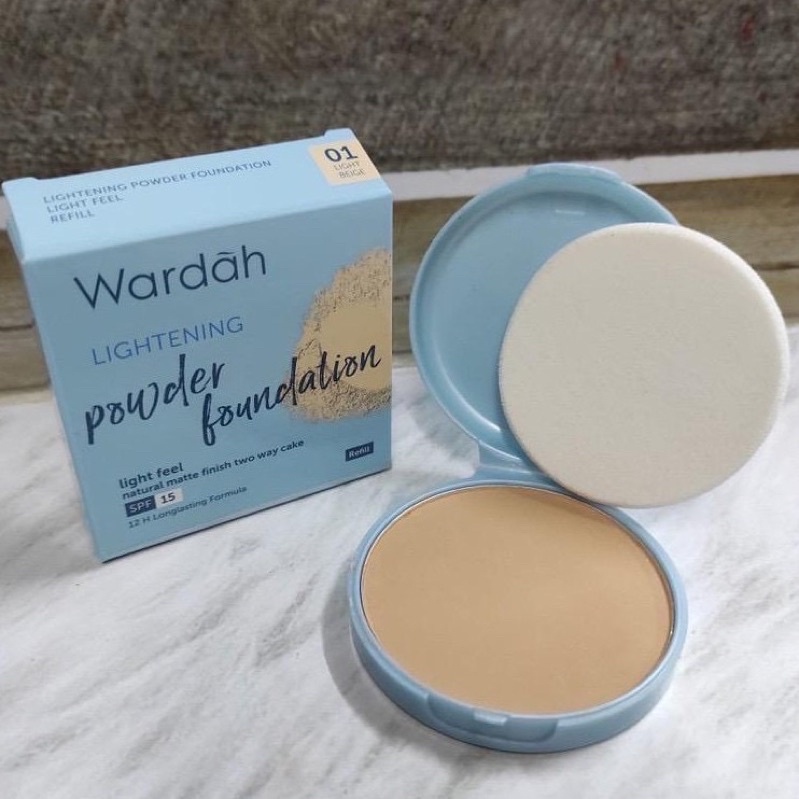 Refil Wardah Lightening Two Way Cake Spf 15 Light Feel