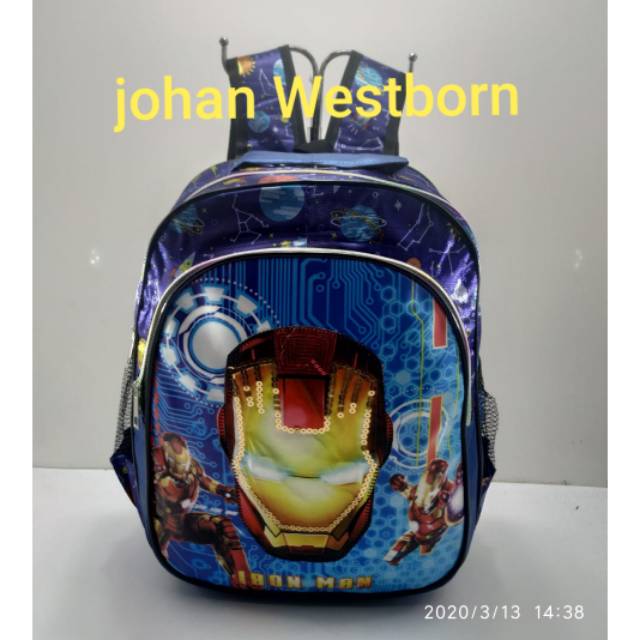 Tas Ransel Anak lampu bahan printing