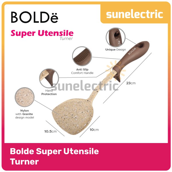 BOLDe Super Utensil Nylon Spatula Turner Sutil Eros Sodet - Beige / Krem