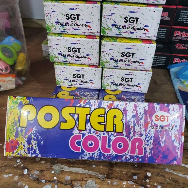 

[1 Set] Cat poster SGT 12 Warna - Cat Poster murah 12 warna