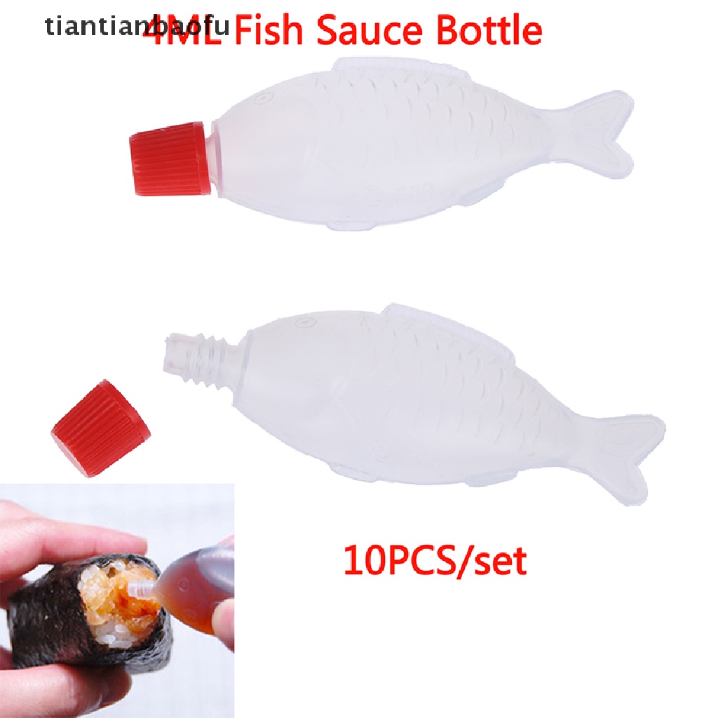 [tiantianbaofu] 10pcs 4ML Fish Sauce Bottle Sushi Tool Condiment Mustard Dispenser Sauce Cruet Boutique