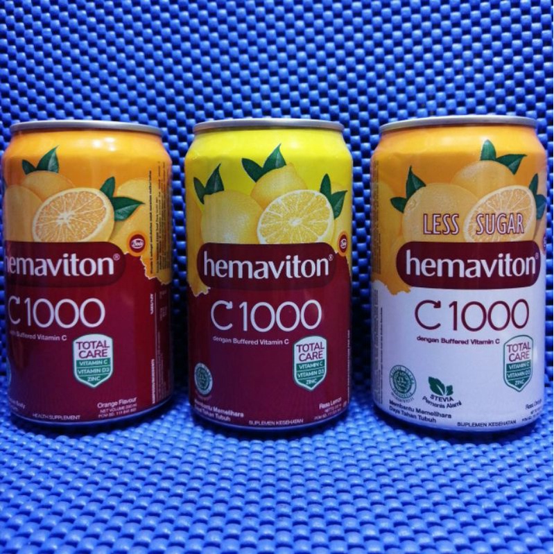 

hemaviton c1000 kaleng 330ml orange/lemon/lesssugar