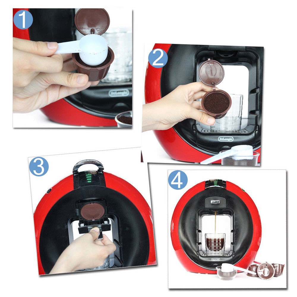 6 Colors Refillable Coffee Capsule Cup Reusable Filter For Dolce Gusto Nescafe