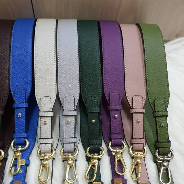 bag strap adjustable MK Short saffiano PU leather 73 83cm tali tas pendek strap tas sha