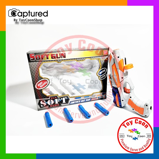 NERF GUN EVA/ GUN NERF/ TEMBAK TEMBAKAN MAINAN EVA / MAINAN TEMBAKAN NERF / MAINAN PISTOL NERF EVA