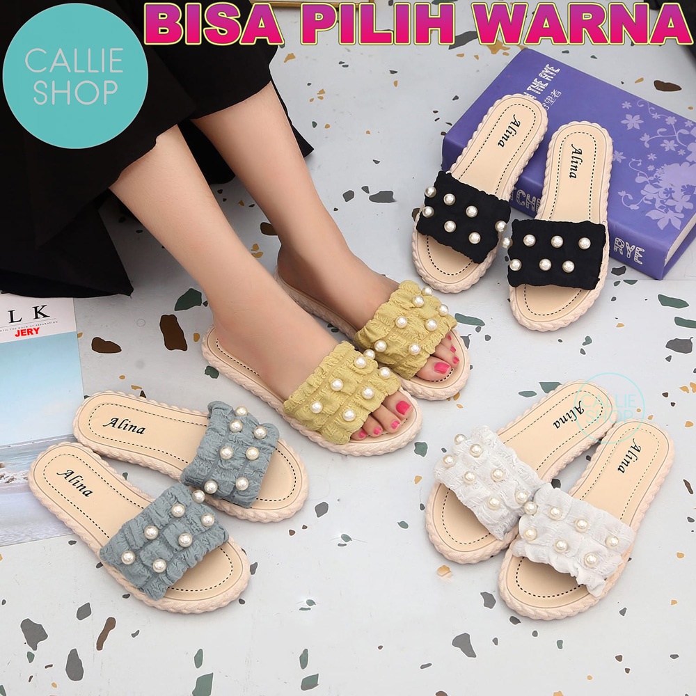 Sandal Wanita Selop Jelly Mutiara Alina 865-A1 RNDPRL