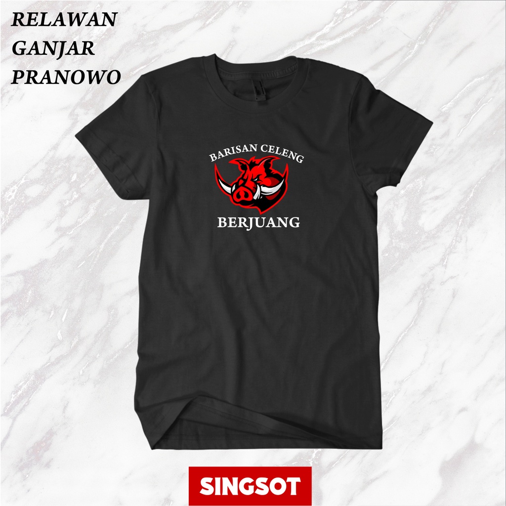 KAOS BARISAN CELENG BERJUANG RELAWAN GANJAR PRANOWO KAOS GANJAR