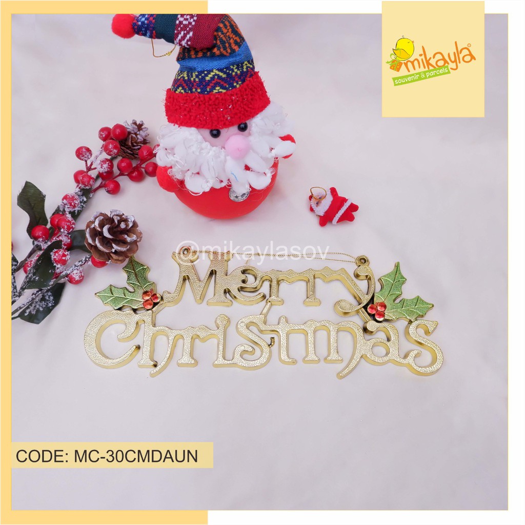 DEKORASI NATAL/KODE: MC 30CM DAUN/AKSESORIS NATAL/ HIASAN NATAL MURAH/ GROSIR HIASAN NATAL