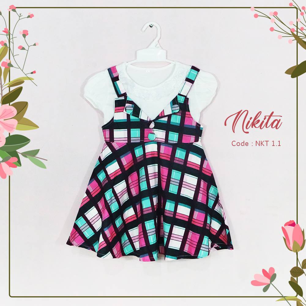 BAJU ANAK CEWEK MODEL BARU NIKITA DRESS #1 DRESS CASUAL PARTY ANAK PEREMPUAN TERBARU