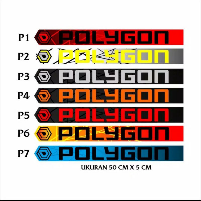 Decal Downtube Polygon Sticker Polygon Decal Polygon Decal Sepeda Polygon