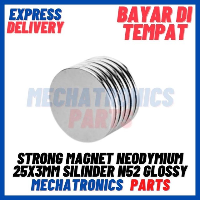 [MGT-9015] STRONG MAGNET NEODYMIUM 25X3MM SILINDER N52 GLOSSY