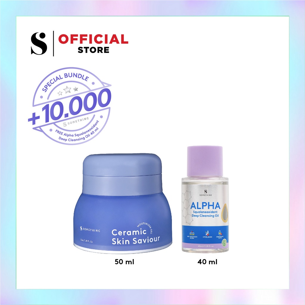 SOMETHINC Ceramic Skin Saviour Moisturizer Gel - Pelembap Krim Siang dan Malam