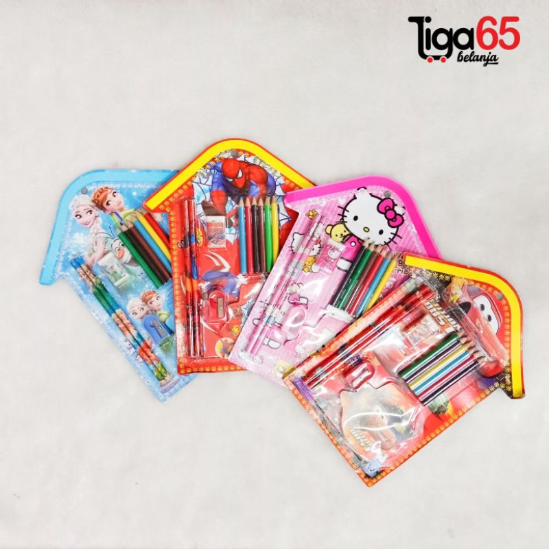 365 Stationary set 8877 / Buku &amp; Alat Tulis / alat tulis set karakter fancy