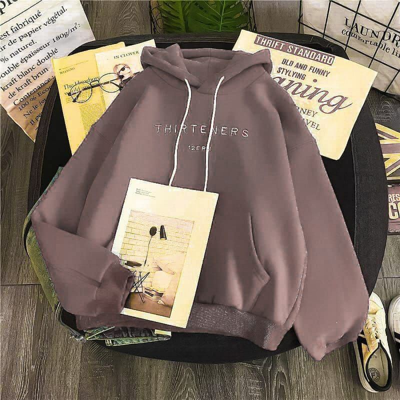 THIRTENERS Jaket Sweater Pria wanita murah l Hoodie Bahan Fleece asli