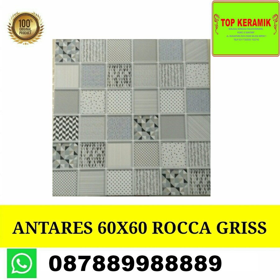 Keramik Lantai Antares 60x60 Rocca Griss Kw 1