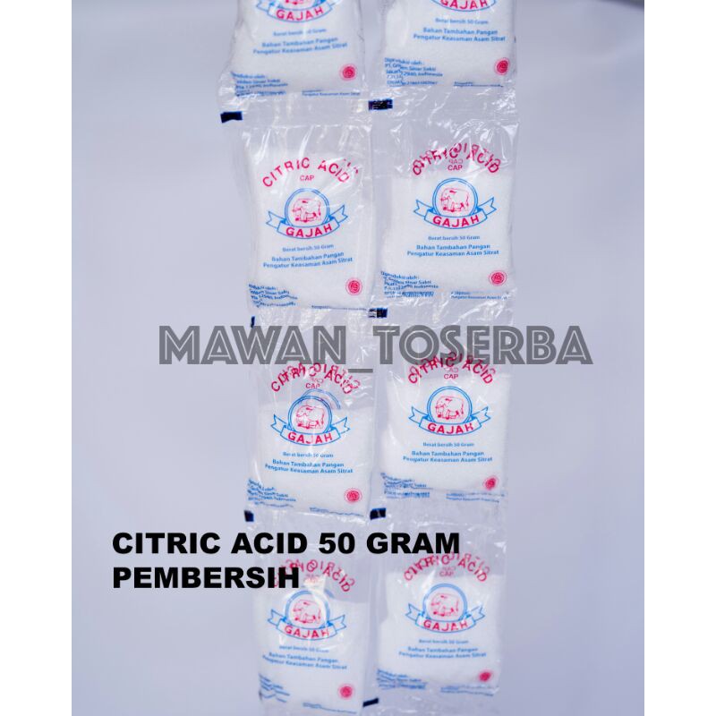 CITRUN Cap Gajah 50gr Citric acid Asam Sitrat 