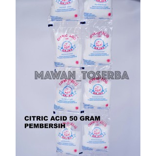 CITRUN Cap Gajah 50gr / Citric acid / Asam Sitrat / Pemutih / Pembersih Per Sachet