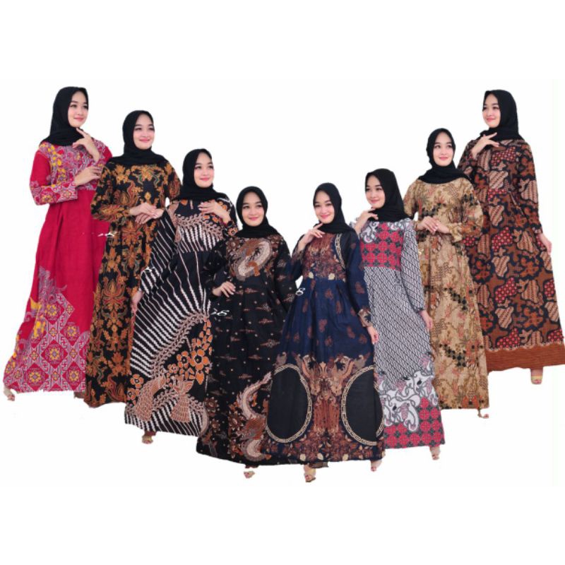 GAMIS BATIK BUSUI SRIWEDARI M L XL XXL XXXL