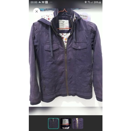 jaket tebal DV Jeans ungu