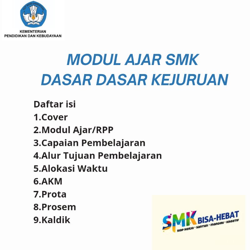 Modul Ajar SMK Produktif / Modul Ajar SMK Kurikulum Merdeka