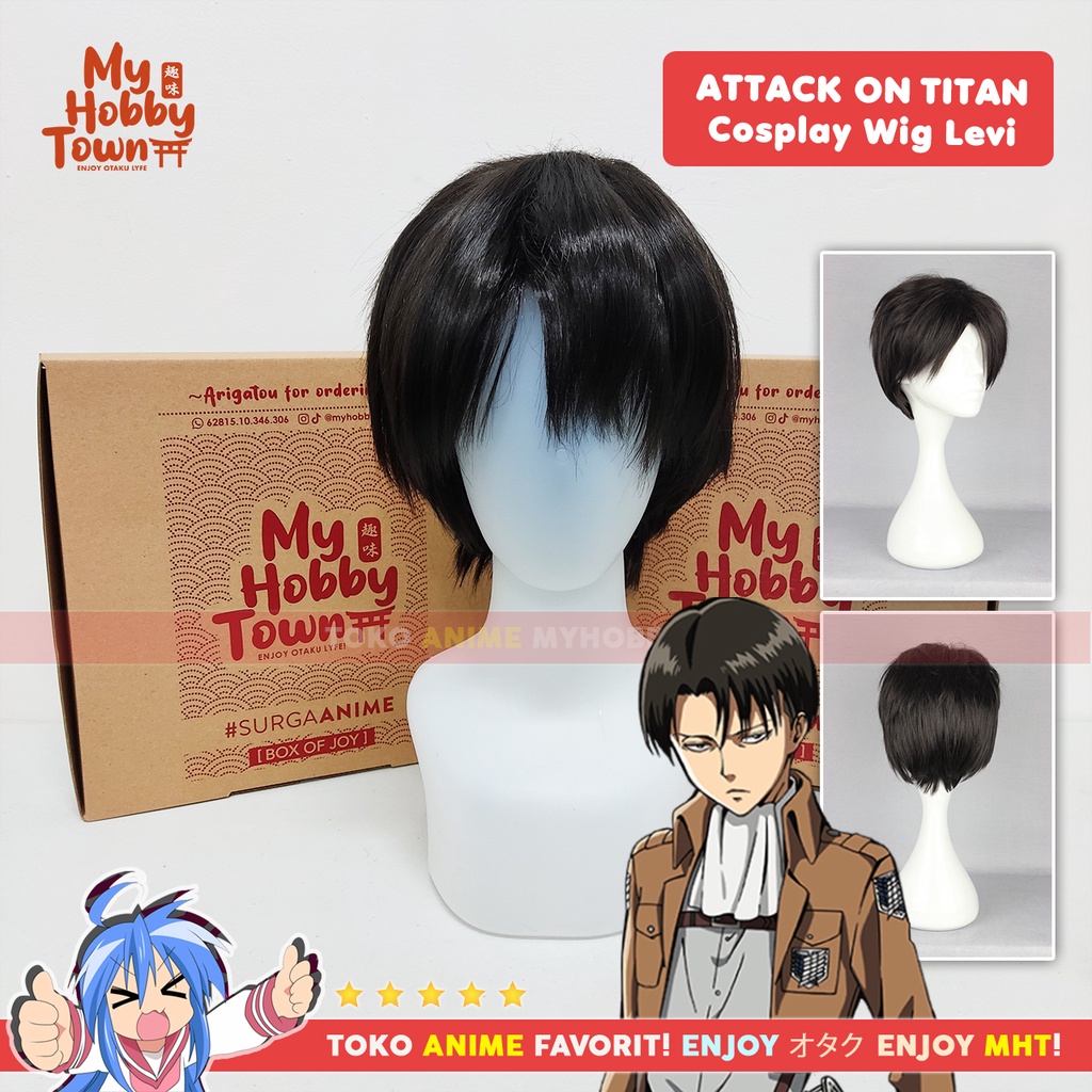 Wig MCoser Dark Brown 28 cm 365C - Attack On Titan - Levi