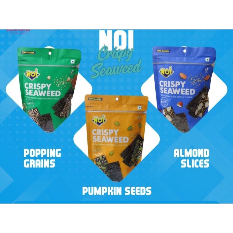 

NOI CRISPY SEAWEED 40gr POPPING RICE / PUMPKIN SEEDS / ALMOND SLICE