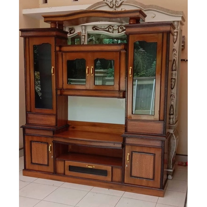 Bivet Tv Kayu Lemari Hias Pajangan Rak Berkualitas