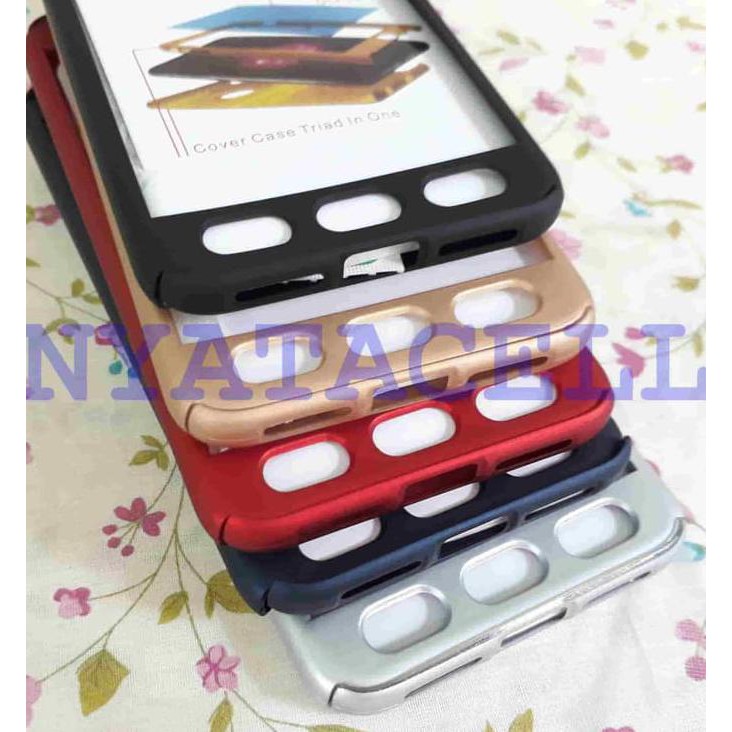 NEW CASE PROTECT 360 XIAOMI REDMI 4X SLIM HARD/IPAKY/FULL BODY/CASING - HITAM MILENIA