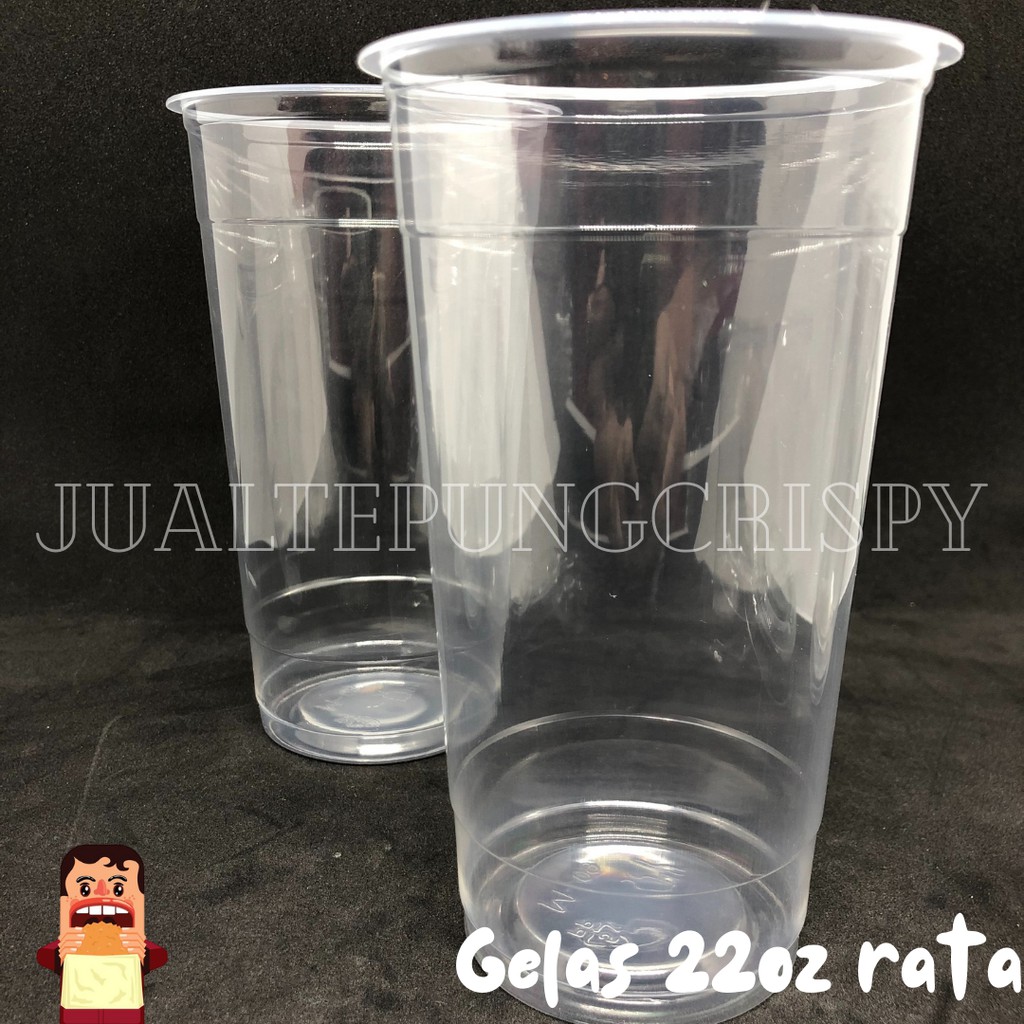 Gelas Plastik 22oz / Gelas Plastik Rata/ Plastik Cup / Cup Minuman