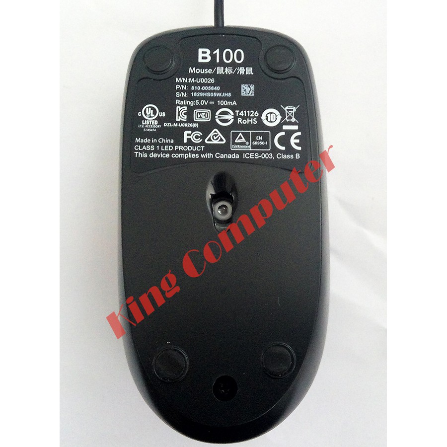 Mouse Kabel USB Logitech B100 (Hitam)