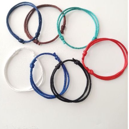 Gelang Polos Tali Satin 2mm