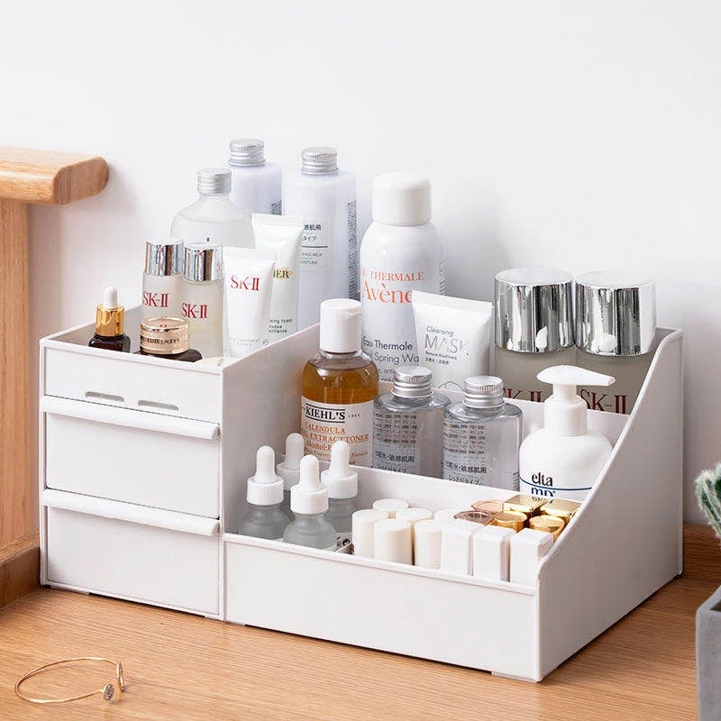 Large Capacity Cosmetic Storage Box / Makeup Drawer Organizer Jewelry Makeup Container Desktop Sundries Storage Box