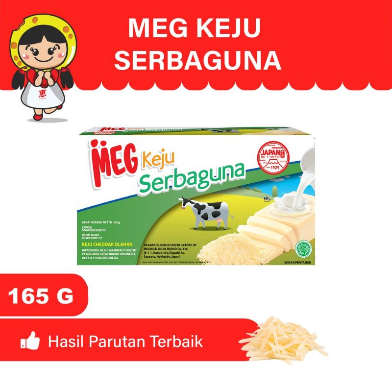 

Meg Keju Serba Guna box 165gr keju parut