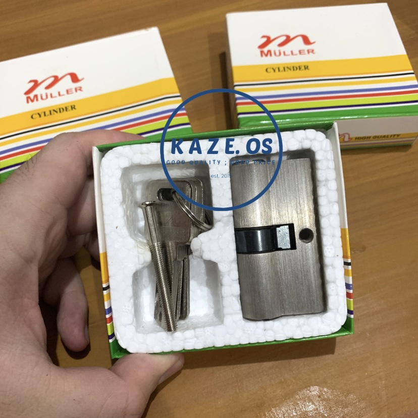 ASLI 100% MULLER KUNCI BESAR CYLINDER 60 MM 1 SET ZINC ALLOY BRASS HEART - SILINDER HANDLE PINTU KEC