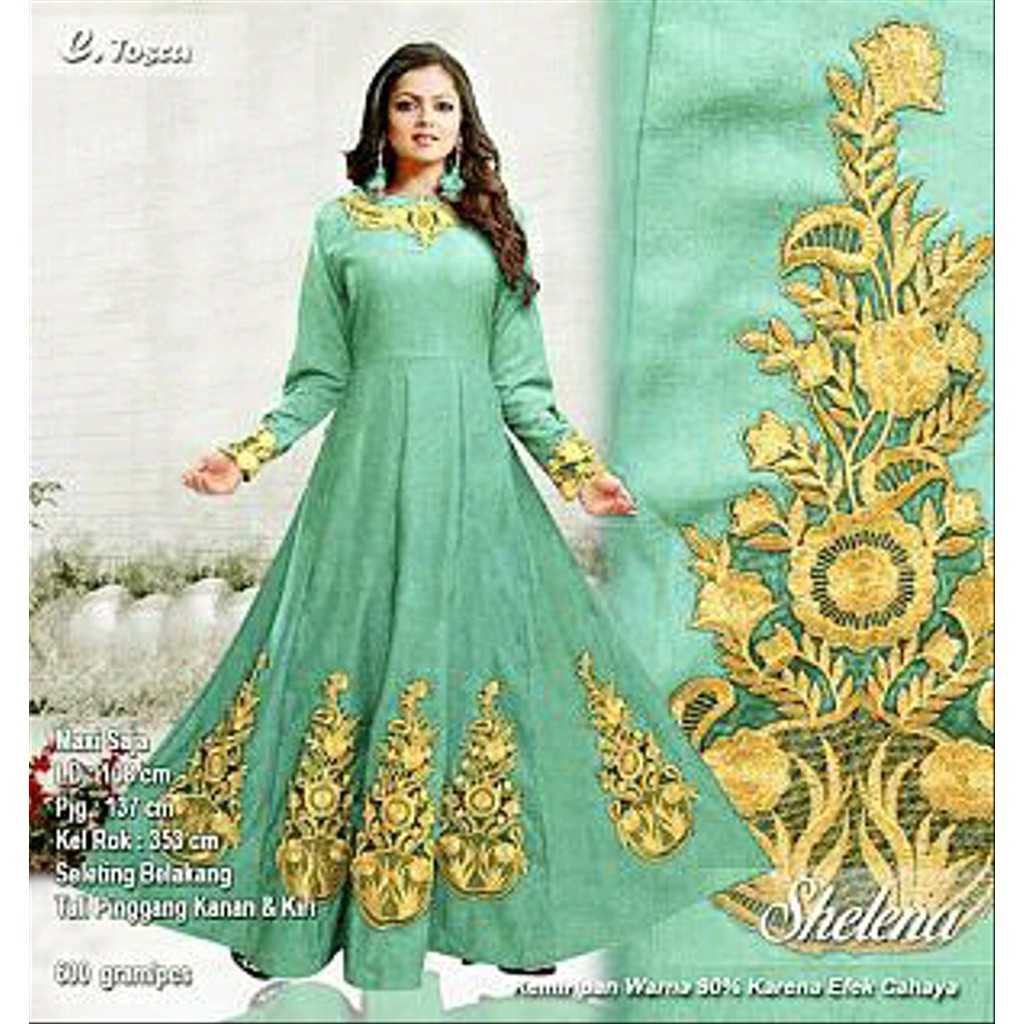 kr shelena gamis syari hijab baju muslim modis modern simple elegan gaun pesta india wanita murah