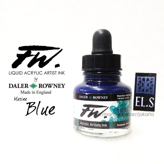 

Promo! Daler Rowney Fw Ink Marine Blue ( Cat Akrilik ) Murah