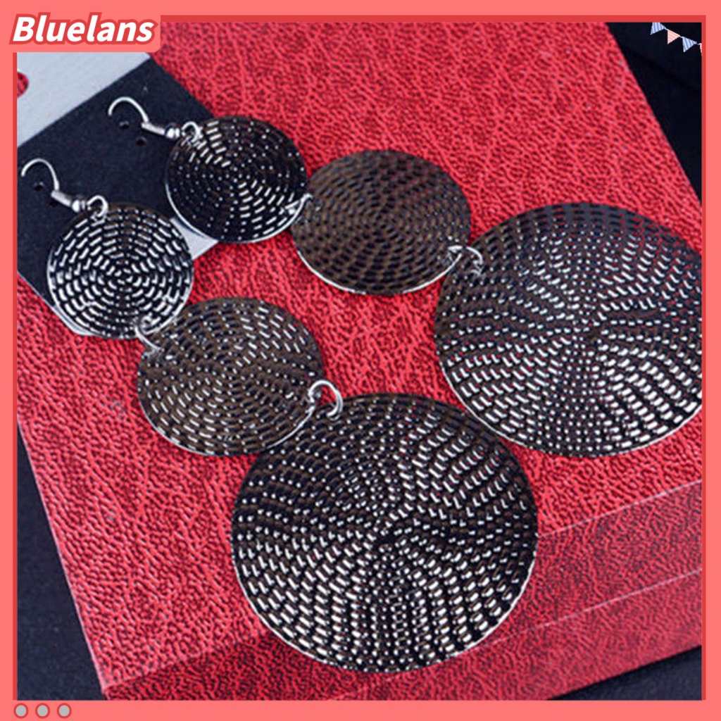 Bluelans Fashion Lady Elegant Multi-Layer Round Long Drop Dangle Hook Earrings Jewelry Gift