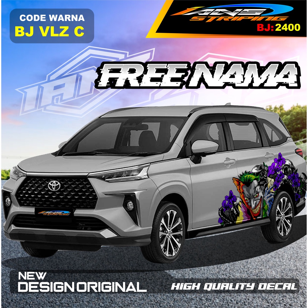 VARIASI STICKER MOBIL AVANZA VELOZ / VARIASI STIKER MOBIL XENIA REBORN / STICKER DECAL MOBIL PAJERO / STIKER MOBIL