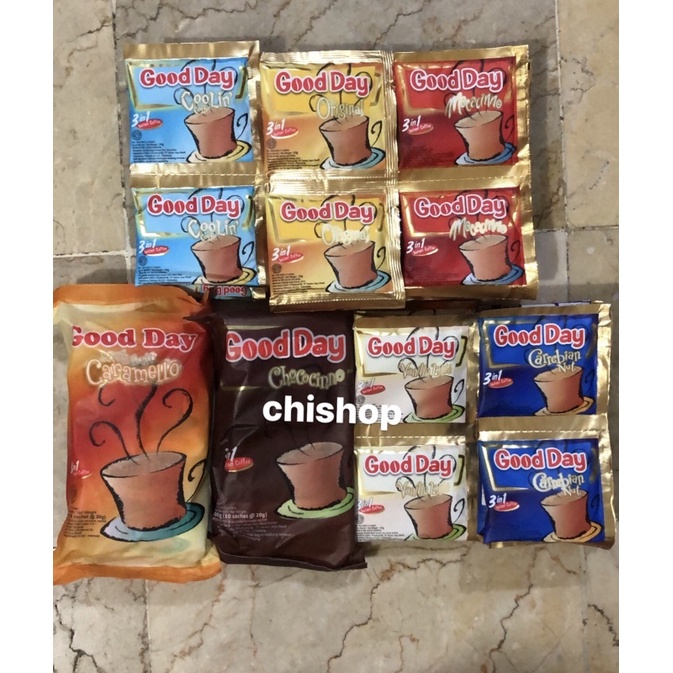 

Good Day 3in1 ECER / RENCENG Mocacinno / Chococinno / Vanilla Latte 10 x 20 Gram / 5 x 20 Gram