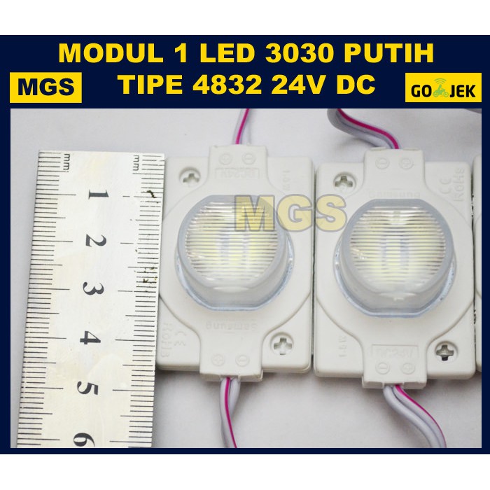 100PCS LED Modul 1.5W 1 LED 24V Putih