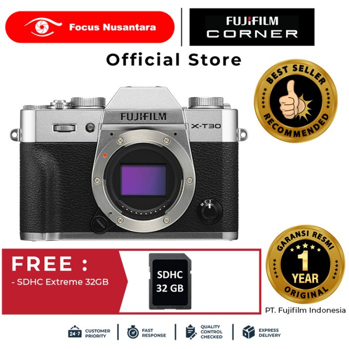 "KD" FUJIFILM X-T30 Body Only (Silver)
