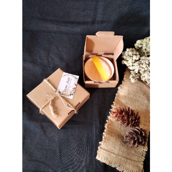 Souvenir Pernikahan/ Ulang tahun, mangkok kayu kecil, mangkok masker, mangkok sambal