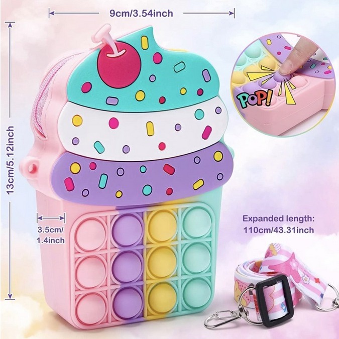 NunuLisaTan - Tas kekinian anak muda korea Pop It Jelly rubbeR