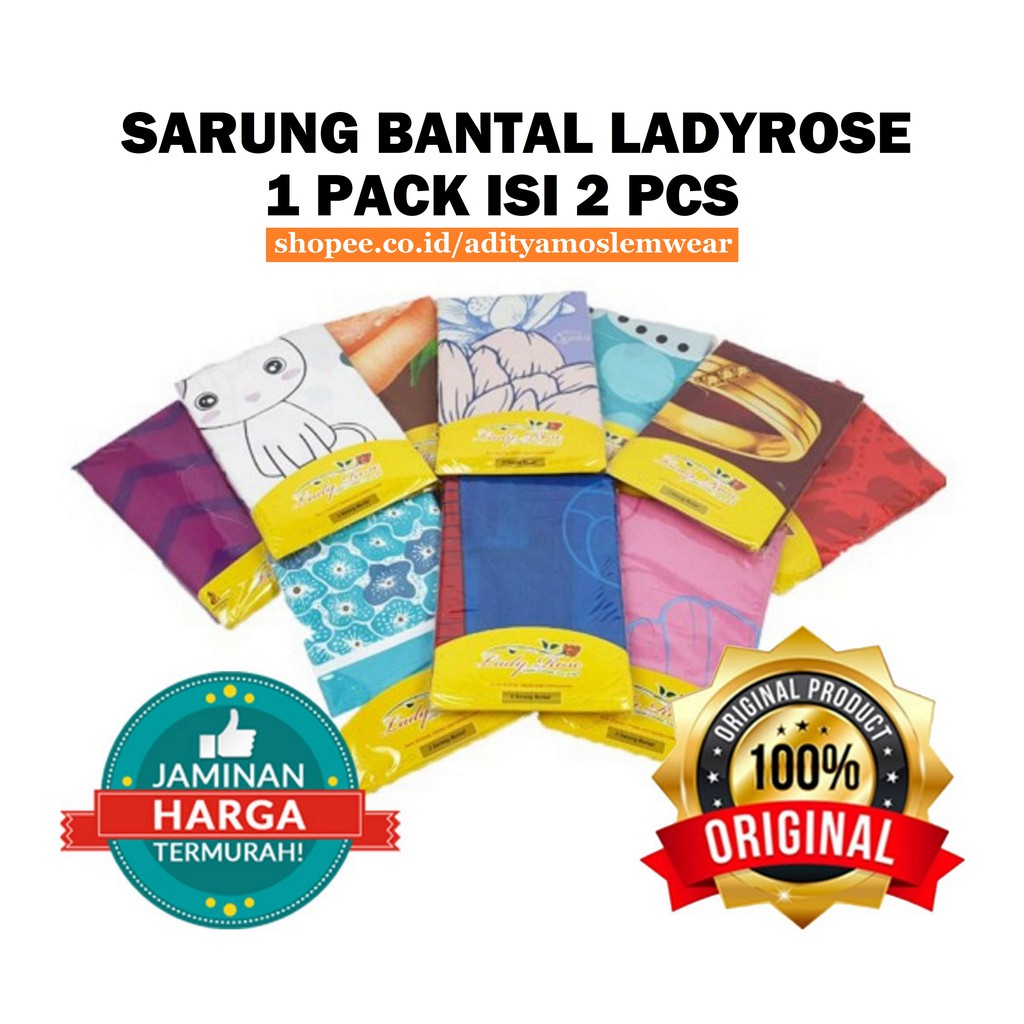 SARUNG BANTAL LADYROSE SET ISI 2 LADY ROSE SARUNG BANTAL TIDUR SARBAN MOTIF RANDOM